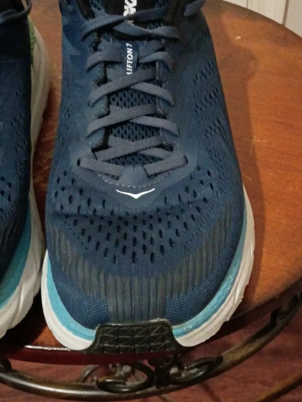 Hoka One One Clifton 7 Blue Running Shoes Mens Size 10 Wide 2E 1110534 MOAN